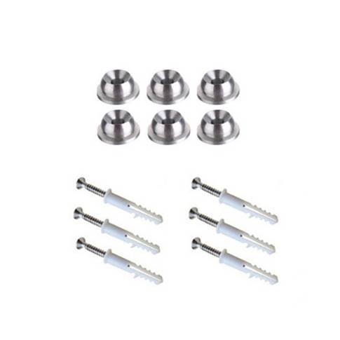 6 Wall-mounted clips (Includes Anchors and screws)