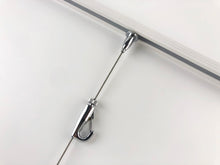 이미지를 갤러리 뷰어에 로드 , Complete Kit Ceiling Mounted Picture Hanging Systems ( 2x 59&quot; U-rails 4 Stainless Steel Cables 4 Hooks )